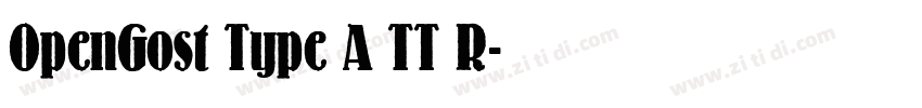 OpenGost Type A TT R字体转换